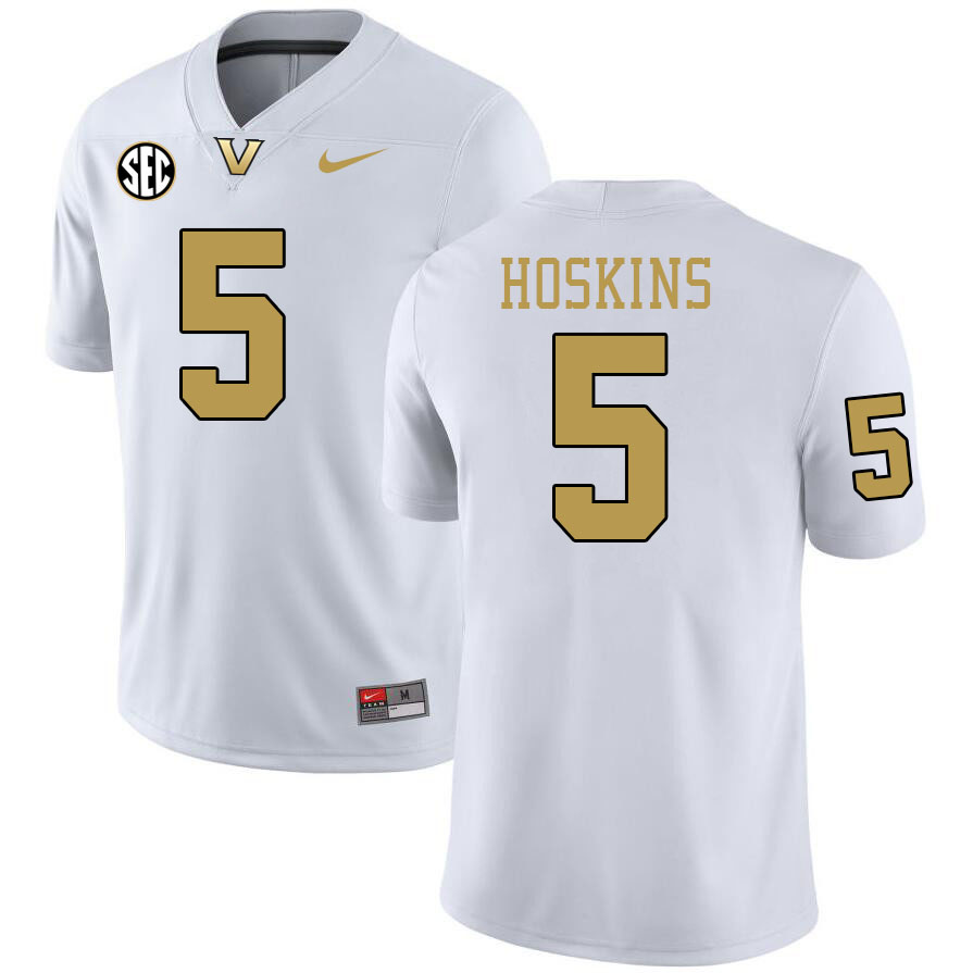 Vanderbilt Commodores #5 Richie Hoskins College Football Jerseys 2024 Uniforms Stitched-White